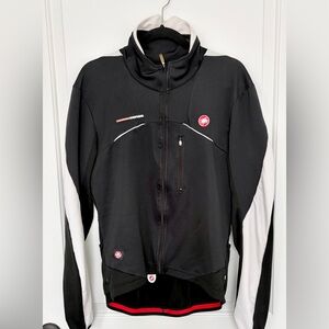 Castelli Men's Black and White Cycling Jacket